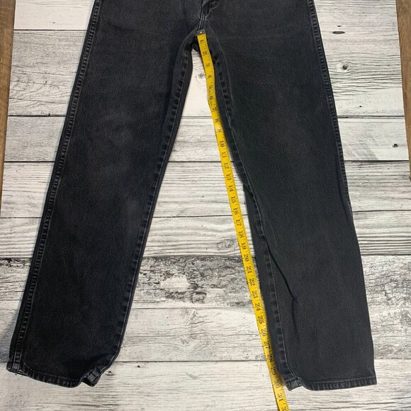 Wrangler Vintage Cowboy Cut Black Slim Fit Bootcut Jeans Denim USA - Picture 13 of 13